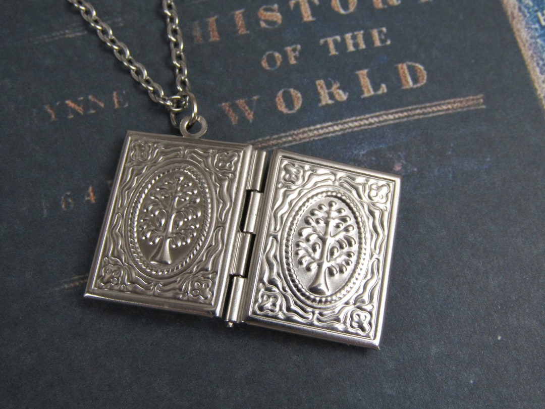 Tree of Life Family Photo Locket Necklace Silver Color Stainless Steel ...