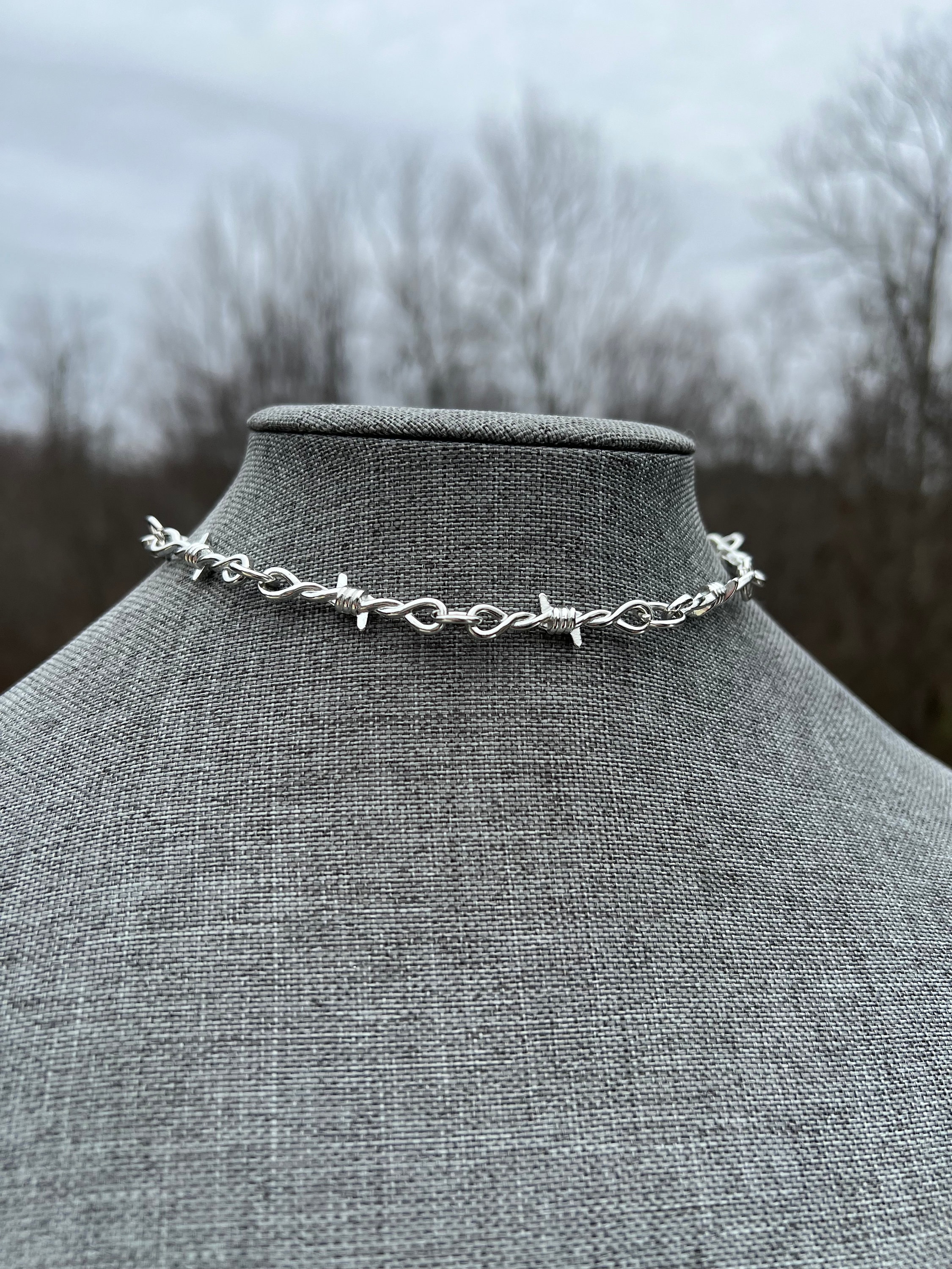 Barbed Wire Chunky Retro 90s Inspired Streetwear Necklace