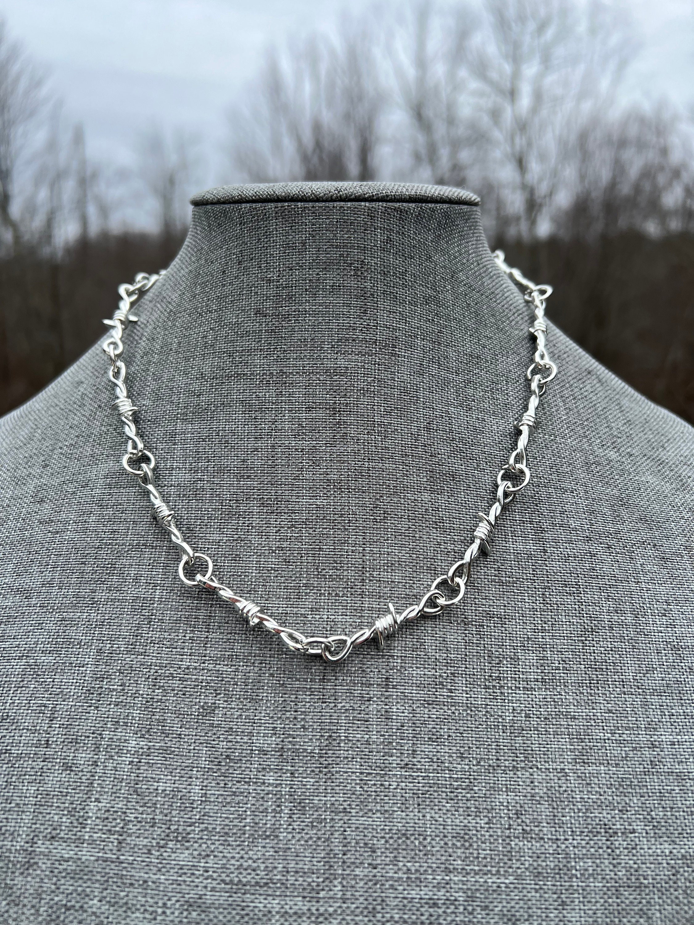 Barbed Wire Chunky Retro 90s Inspired Streetwear Necklace