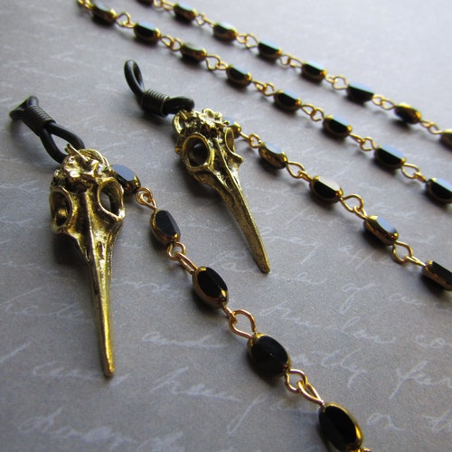 Goth Girl Black Coffin Glasses Chain for Sunglasses Eyeglass Etsy