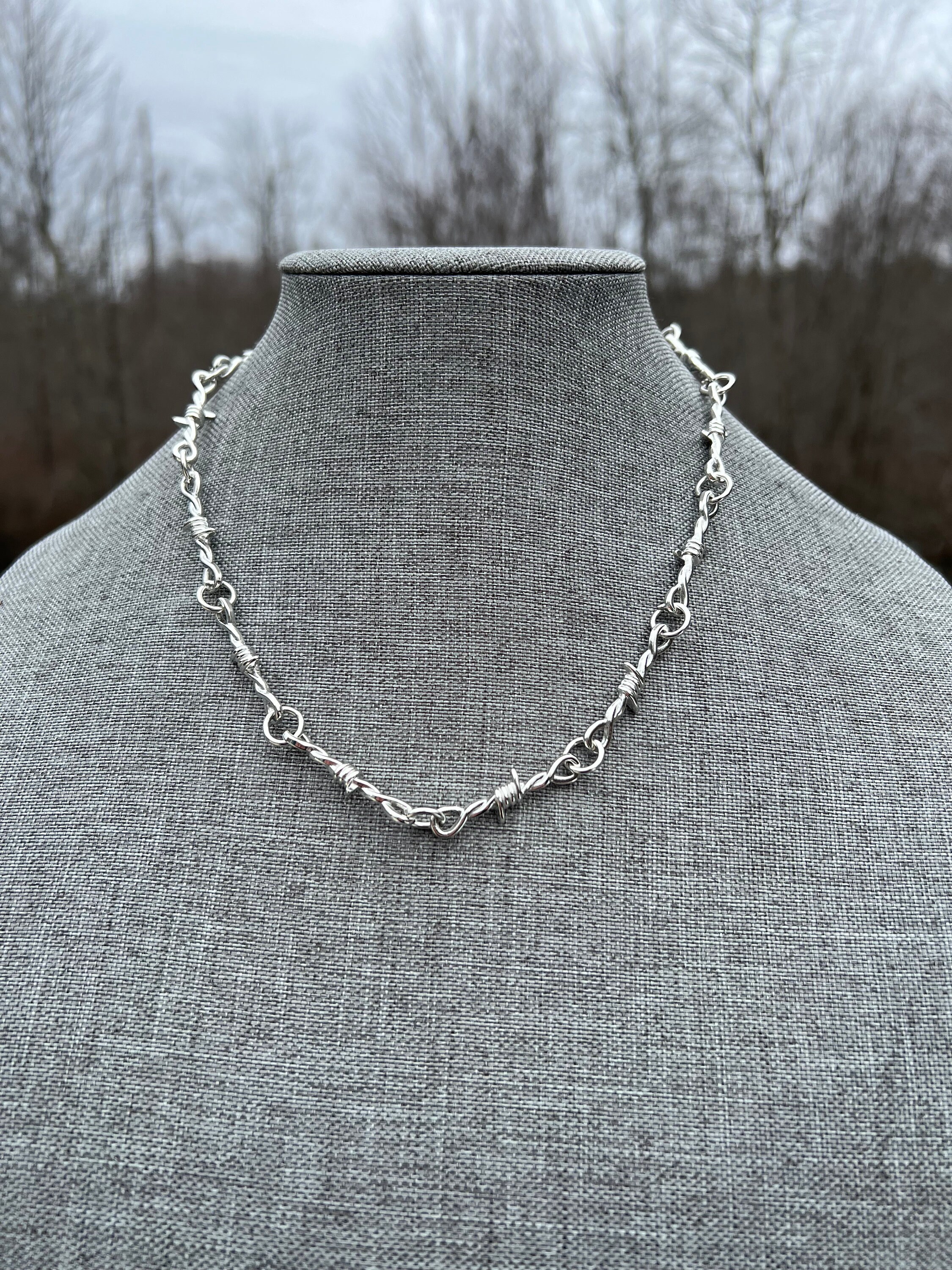 Barbed Wire Chunky Retro 90s Inspired Streetwear Necklace