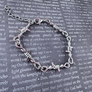 Barbed Wire Chunky Retro 90s Inspired Streetwear Bracelet Yall'ternative Western Cattle Fence Vibes