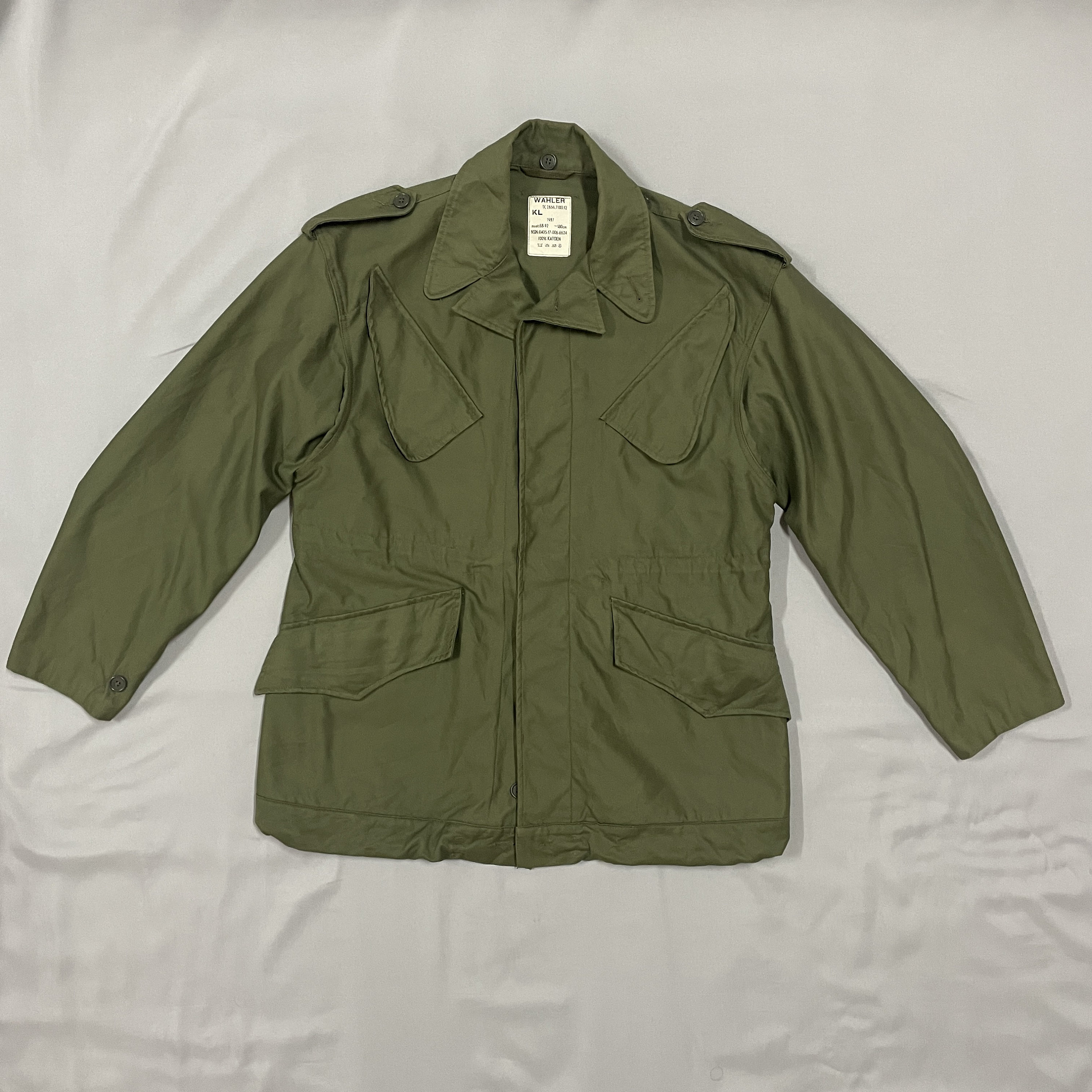 Vintage Dutch Army KL WAHLER Military Jacket Green Size L. Feild Jacket Diagonal Pocket. Etsy UK