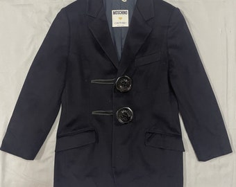 Moschino Couture wool coat jacket navy blue size 38(fr)