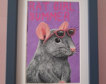 Rat Girl Summer - Acrylic Painting