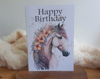 Horse Birthday Card, Personalised Horse Birthday Card, Equestrian Cards, Horse Lover Card,