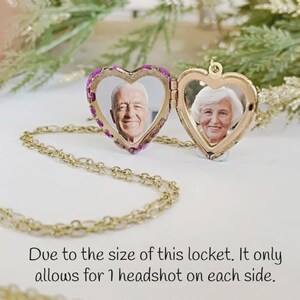 Vintage Locket Necklace For Women, Personalized Mother's Day Gift with Photos Gifts For Her image 3