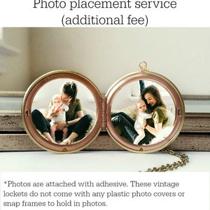 VINTAGE Style Locket Christmas Gifts Gift For Her Personalized Gift Personalized Memorial Gifts For Mom, Locket with Photos image 3
