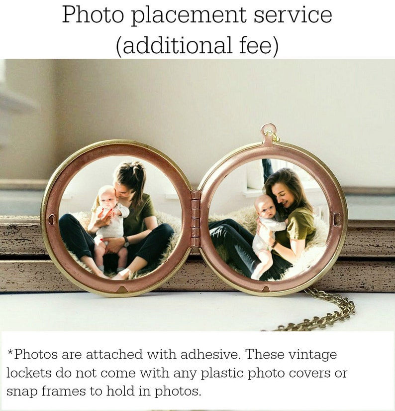 VINTAGE Style Locket Christmas Gifts Gift For Her Personalized Gift Personalized Memorial Gifts For Mom, Locket with Photos image 3