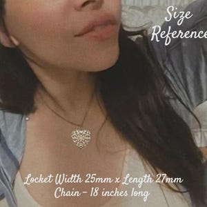 Vintage Locket Necklace For Women, Personalized Mother's Day Gift with Photos Gifts For Her image 4