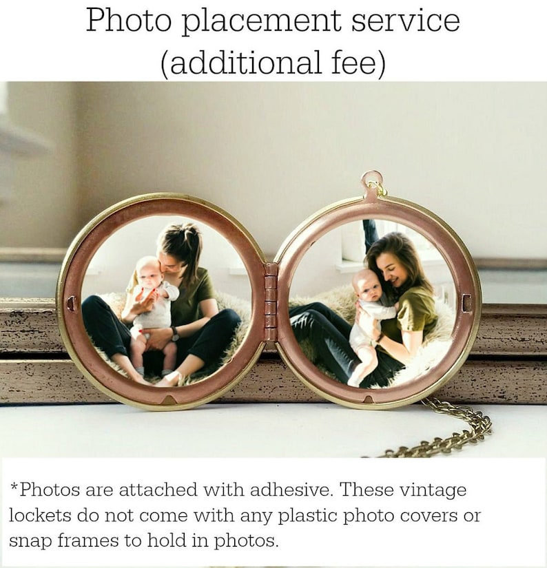 Vintage Style LOCKET Mothers Day Gift Present For Mom Personalized Locket with Photos Personalized Mother's Day Gifts-Gift For Her image 3