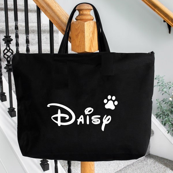 Custom Cat Name Tote Bag, Personalized with Your Cat's Name, Durable Canvas, Ideal for Cat Lovers, Perfect for Daily Use or Vet Visits