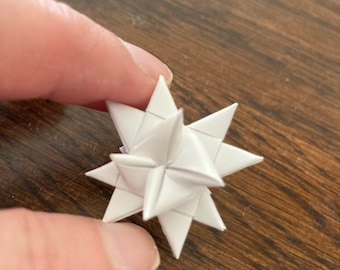 24 MINIATURE 1-inch Moravian Paper Star Christmas Ornaments - Does not come with hanger due to miniature size