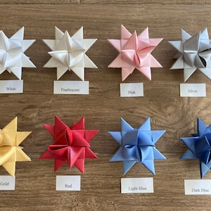 One 1-inch Moravian Paper Star Ornament Miniature Choose your color Does not come with hanger due to the miniature size image 3