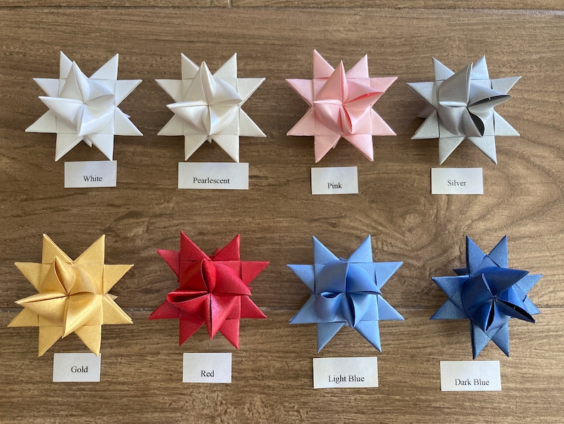 One 1-inch Moravian Paper Star Ornament Miniature Choose your color Does not come with hanger due to the miniature size image 3