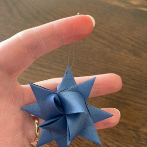 24 2-inch Moravian Paper Star Christmas Ornaments Comes with 1/16th inch hole punch with clear thread hanger image 4
