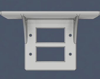 Upper Shelf Collection - Square Light Switch Cover - Outlet Cover - Decora Rocker GFCI - 2 Gang - Horizontal Orientation