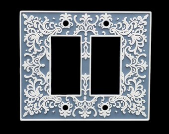 Vienna Collection - Square Light Switch Cover - Outlet Cover - Decora Rocker GFCI - 2 Gang