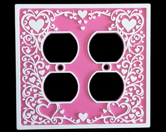 Heart Collection - Standard Outlet Cover - 2 Gang