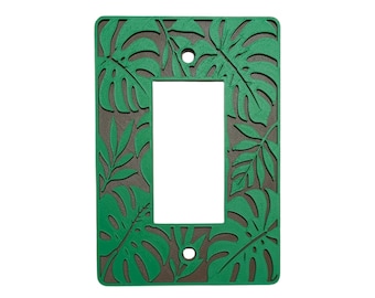Monstera Collection - Light Switch or Outlet Cover - Decora or GFCI Outlet - 1 Gang