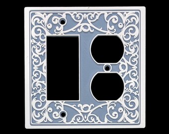 New Orleans Collection - Outlet and Light Switch Cover - Decora Rocker GFCI and Standard Outlet - 2 Gang