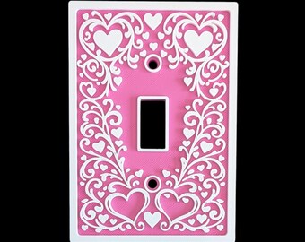 Heart Collection - Light Switch Cover - Standard Toggle - 1 Gang