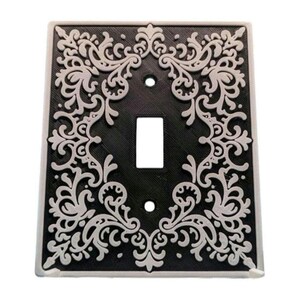 thumbnail image 2 of Gold Filigree Ribbon Light Switch Cover - Outlet & Night Light - Handmade Decor 2 of 6