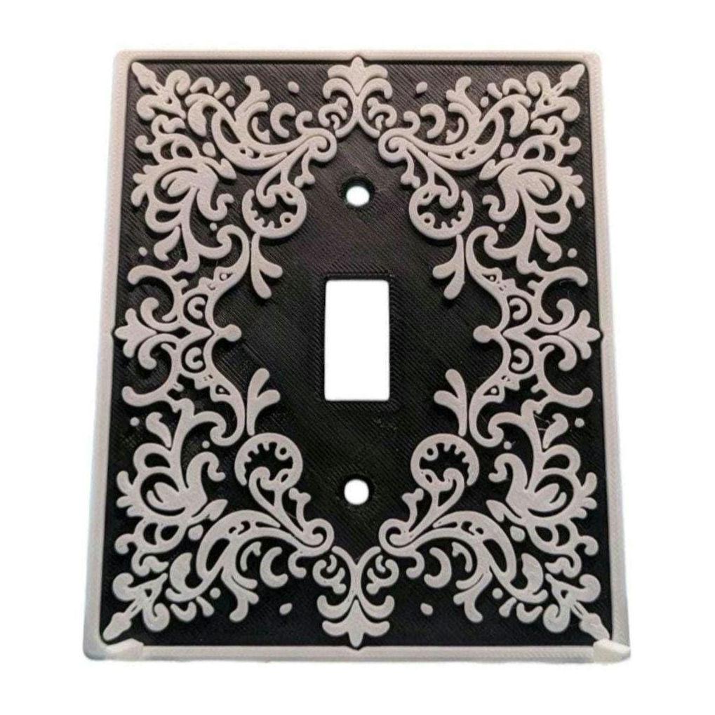 Victorian Scroll Embossed Light Switch Cover - Custom Colors - Single 1 ...