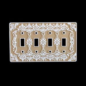 Paris Collection - Light Switch Cover - Standard Toggle - 4 Gang