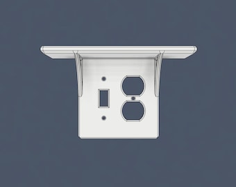 Colección Upper Shelf - Cubierta de toma de corriente para interruptor de luz combinado - Interruptor de palanca estándar, toma de corriente estándar - 2 unidades