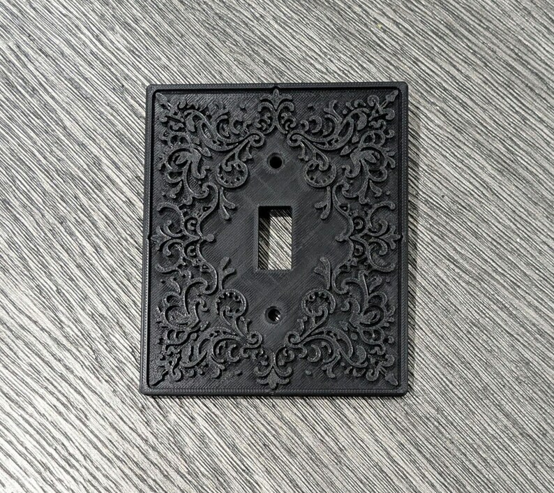 Victorian Scroll Embossed Light Switch Cover - Custom Colors - Single 1 ...