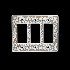 Paris Collection - Quadratische Lichtschalterabdeckung - Steckdosenabdeckung - Decora Rocker GFCI - 3 Gang