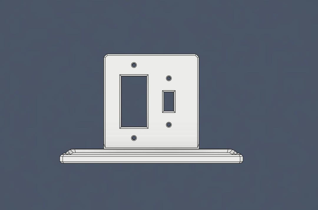 Lower Shelf Collection - Combination Light Switch Outlet Cover - Decora ...