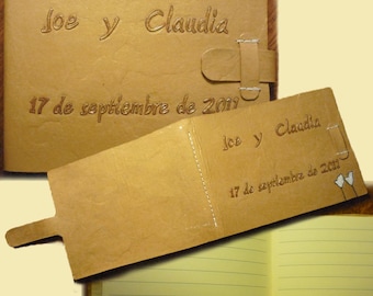 Custom Leather Wedding Album/Guest Book