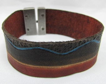 Leather Bracelet/Cuff - South Scape