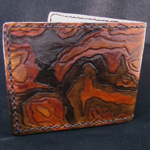 Cartera de cuero - TOPO MOUNTAIN MAP