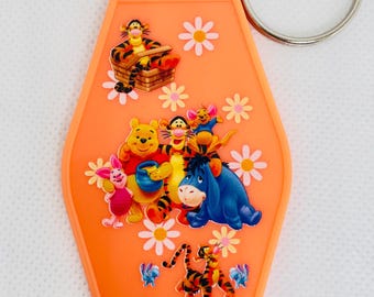 Bear and friends hotel keychain