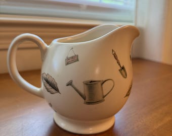 Pfaltzgraff Naturewood Creamer Pitcher | Vintage Garden Stoneware Milk Jug | Cottagecore Farmhouse Serving Pitcher