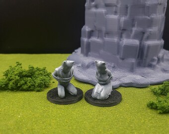 Townsfolk Hostages Resin Tabletop Gaming Miniatures