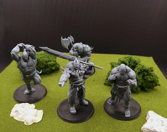Clan Of Orcs: Resin Tabletop Gaming Miniatures.