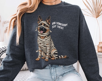 German Shepherd Mummy Halloween Sweatshirt | Cute Dog Fall Sweater