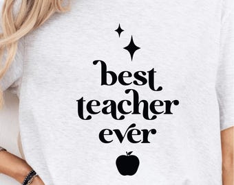 Bester Lehrer aller Zeiten Unisex Jersey T-Shirt, Geschenk für Erzieher, Lehrer Wertschätzung Shirt, Klassenzimmer Outfit, Geschenk zum Jahresende