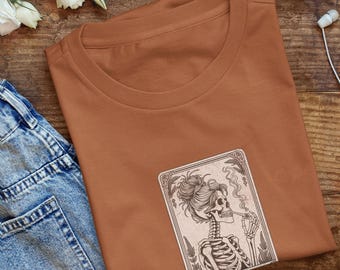 The Stoner, Distressed Tarot Card, Spiritual Minimalist Graphic T-Shirt, Occult Short Sleeve Shirt, Mystical Tee, Tarot Lover Gift