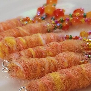 Festive Fabric Beaded Beads - Soft Jewelry Accent (Set of 6, 2mm Hole)