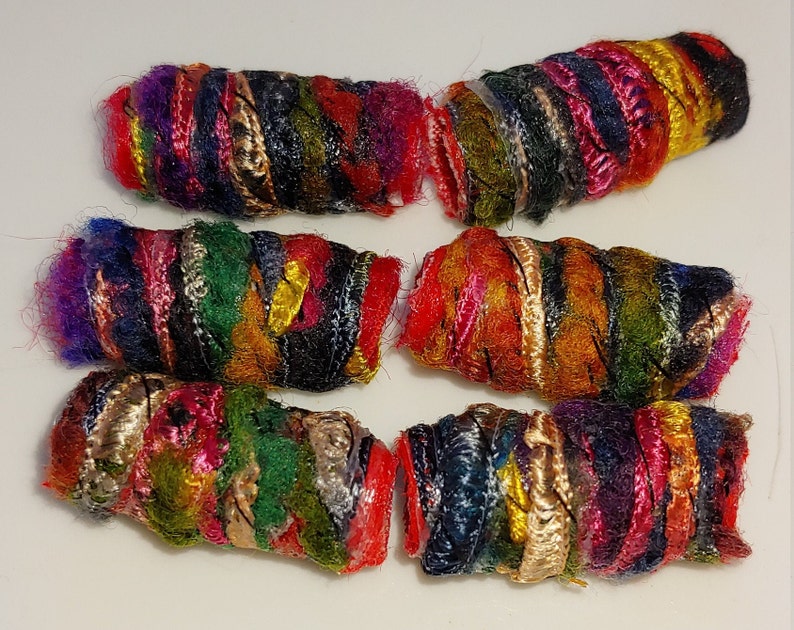 Set of 6 Fiber Beads. She says we have shadows. Yes, but isn't there makeup for that fabric dread bead, macrame tube, soft jewelry barrel multi-color bright