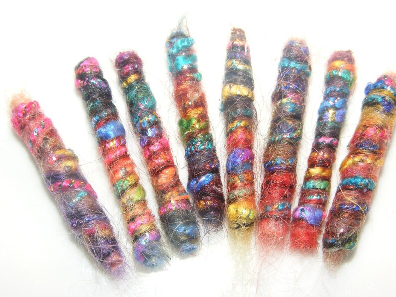 Set of 8 Metallic Fiber Beads: Festive Craft Supplies image 4