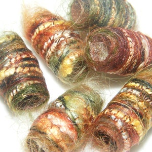 Set of 6 Fiber Beads. We never forget a thing and we have no idea why. Perhaps it&#39;s the golden color fiber that makes us bright.  loc bead