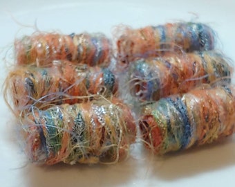 Set of 6 Fabric Beads. So what exactly IS a Fiber Bead? First, Etsy says it is a Fabric bead. OK Artisan jewelry bead, dread hair tube