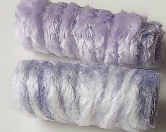 Set of 6 fabric beads. Every day we think 'lucky us.' Our light lavender beauty is undeniable.