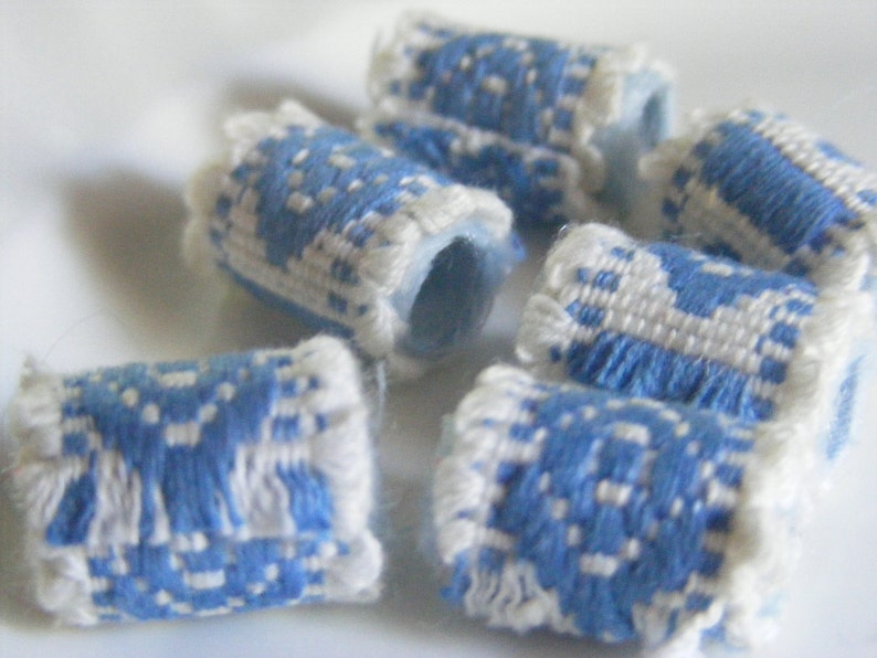 Set of 6 textile beads. Yes, we know we're Norwegian blue but what are we supposed to DO Does this change the job description image 3